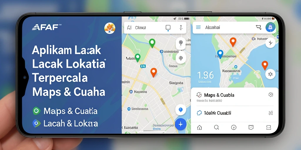 Antarmuka aplikasi AFAF yang menampilkan fitur Lacak Lokasi.