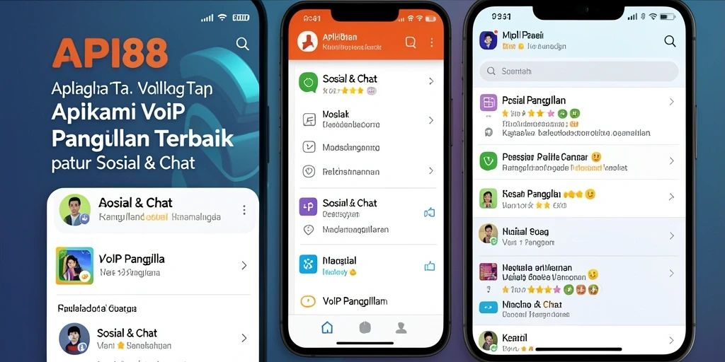 Tampilan utama aplikasi API88 dengan fitur VoIP Panggilan.