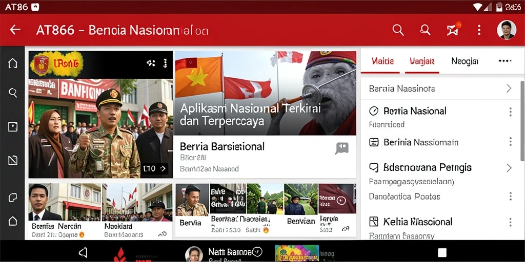 Antarmuka user-friendly AT866 untuk berita nasional.