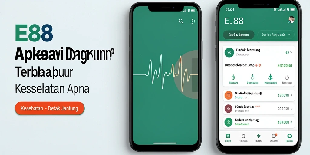 Tampilan antarmuka E88 yang user-friendly untuk Detak Jantung.