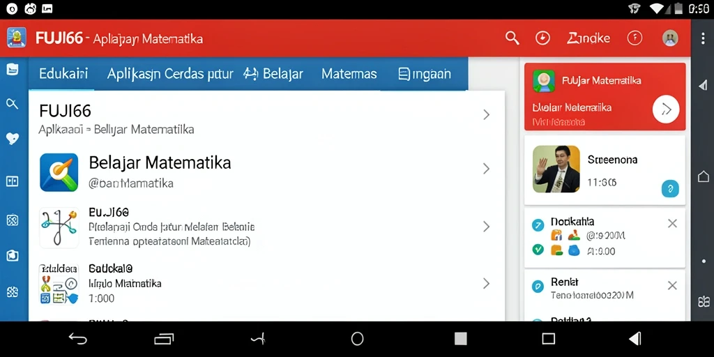 Tampilan antarmuka FUJI66 yang menarik dan interaktif untuk belajar matematika.