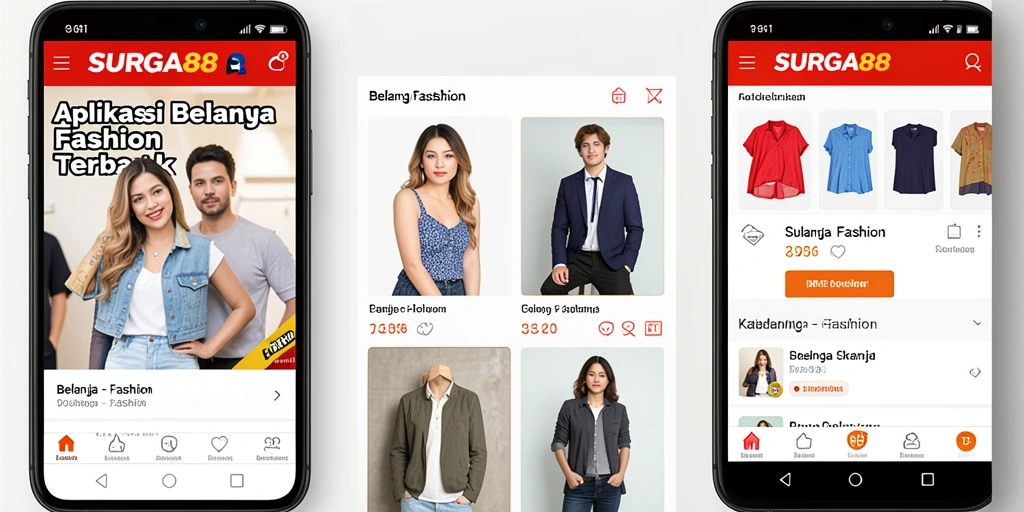 Tampilan antarmuka aplikasi SURGA88 yang modern dan stylish.